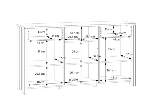 Sideboard FEA- Mango, Grau