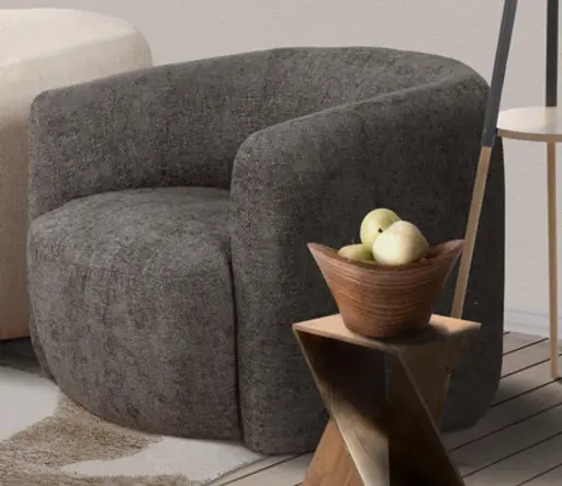 Drehsessel - drehbar, Stoff, Anthrazit