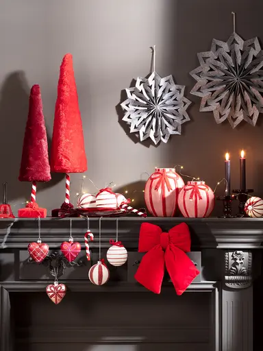 Dekoschleife - HL ca. 6,5x30 cm, Rot