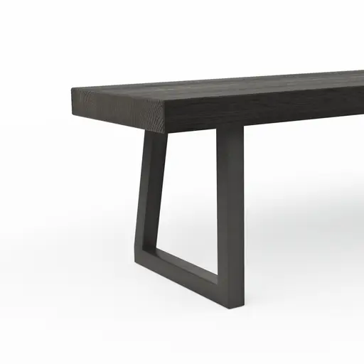 Holzbank Clifton - Breite ca. 220cm, Zerreiche massiv, smoked