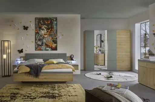 Kommode ROMANA- Eiche Dekor, Salbei