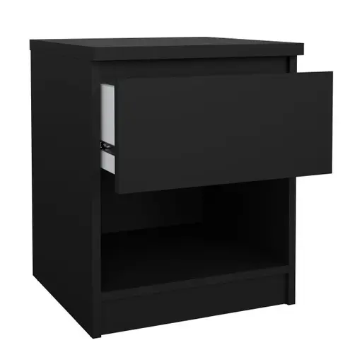 Nachtkonsole- B ca. 41 cm, Schwarz, Matt