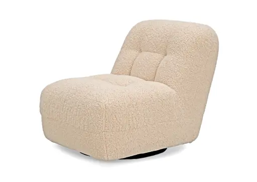 Drehsessel Anton - drehbar, Stoff, Beige