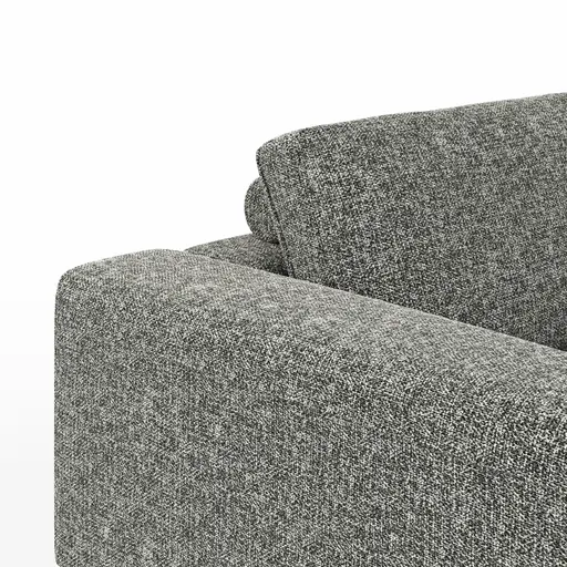 Ecksofa Solano - 1,75-Sitzer mit Longchair Rechts, Stoff, Dunkelgrau