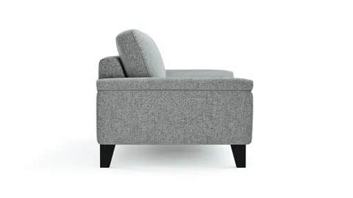 Sofa Oviedo - 2-Sitzer, keine Funktionen, Flachgewebe, Hellgrau