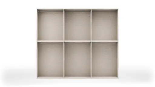 Drehtürenschrank Loretto - B ca. 280 cm, Lack matt, Weiß