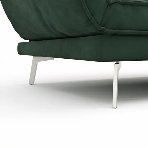 Sofa My - 2-Sitzer mit Rückenlehne/Armlehne verstellbar und Drehsitze, Stoff, Dunkelgrün