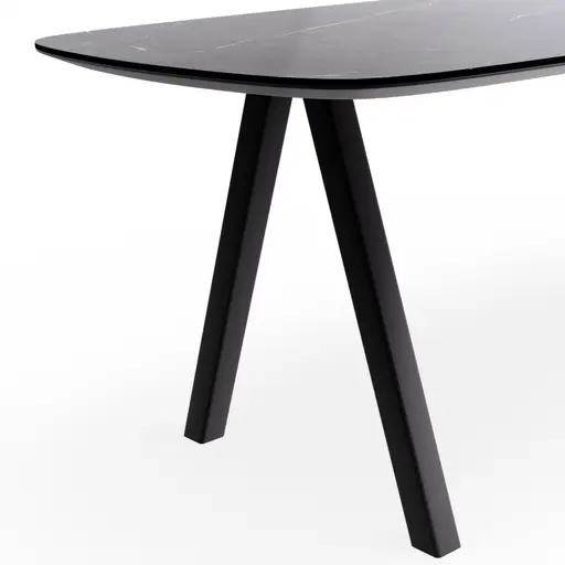 Esstisch Jari - LB ca. 220x95 cm, Keramik, Schwarz