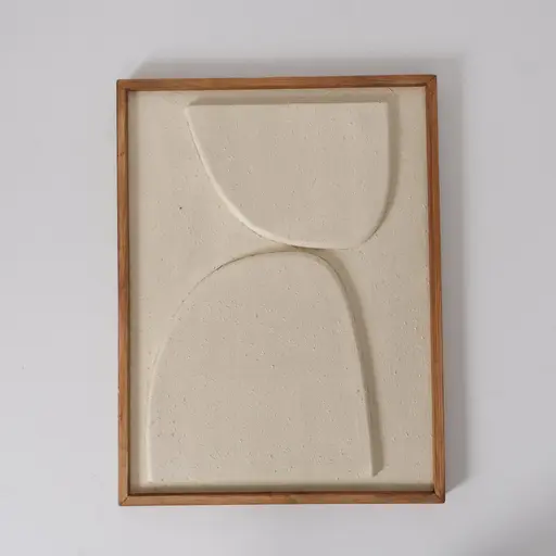 Wandobjekt - Holz - HBT ca. 82x62x4 cm- Beige/Natur