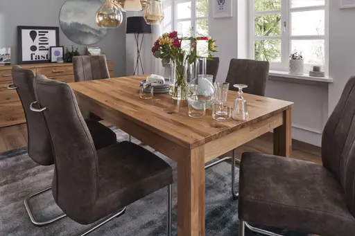 Esstisch Dinner - LB ca. 140x90 cm, Wildeiche massiv