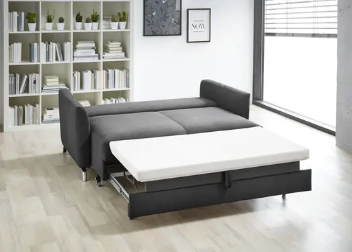 Sofa - Schlaffunktion, Stoff, Schwarz