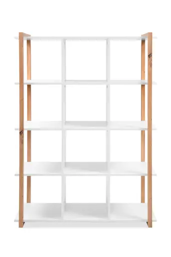 Regal - B ca. 107 cm, Weiß, Artisan Eiche Nachbildung