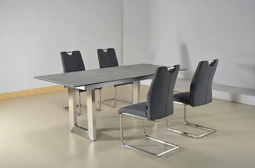 Freischwinger MICHI - Stoff, Schwarz