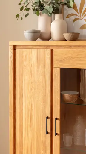 Highboard Farmingdale light - Eiche massiv, natur geölt