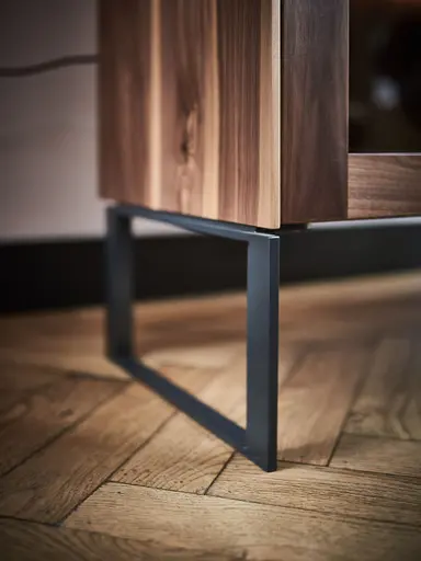 Highboard Mileto - Astnuss massiv, Natur geölt