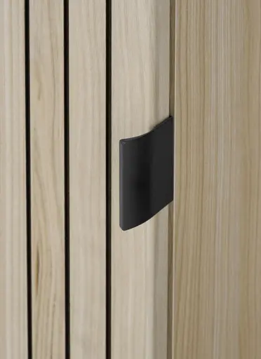 Garderobenschrank - B ca. 55 cm, Riva Eiche Nachbildung, Spiegel