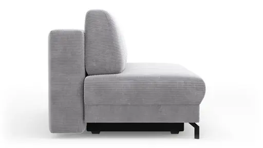 Schlafsofa Salema - 3-Sitzer mit Schlaffunktion (Liegefläche ca. 150x200cm), Stoff, Hellgrau