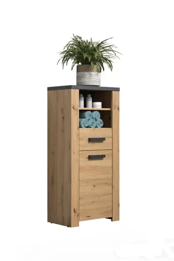 Kommode - B ca. 53 cm, Eiche Dekor