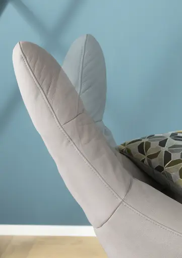 Sessel - Relaxfunktion motorisch, Leder, Eisengrau