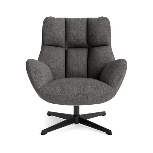 Sessel Erya - drehbar, Stoff, Anthrazit
