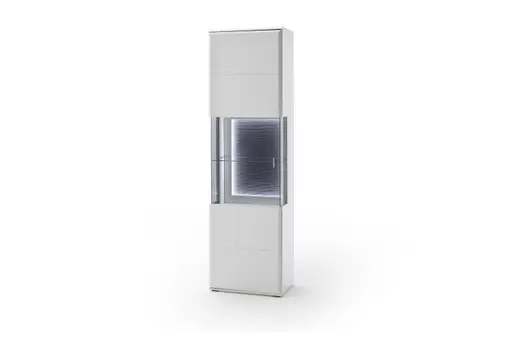 Wohnwand - mit Beleuchtung, Weiß 