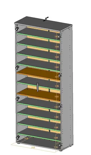 Schuhschrank - B ca. 80 cm, Weiß, Spiegel