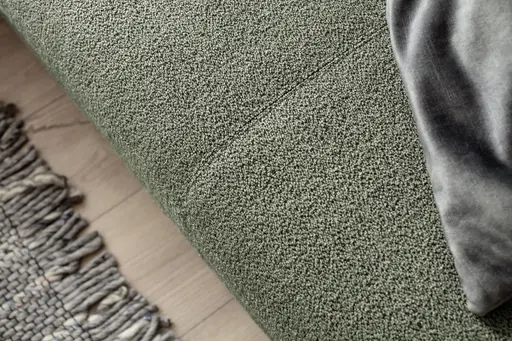 Ecksofa Helmi - Longchair links, 2,5-Sitzer, Stoff, Eukalyptus