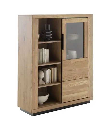 Highboard - B ca. 98 cm, Wildeiche massiv geölt