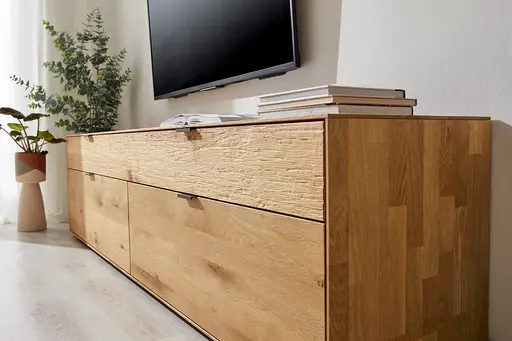 Wohnwand Tucson - Wildeiche massiv