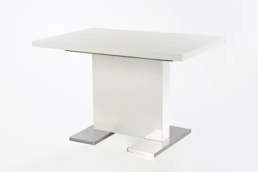 Esstisch - ausziehbar, LB ca. 120x80 cm, Weiß, Hochglanz