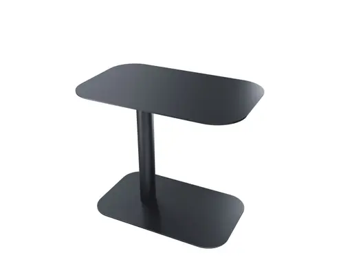 Beistelltisch - höhenverstellbar, LBH ca. 60x38x49,5 cm, Stahl, Schwarz