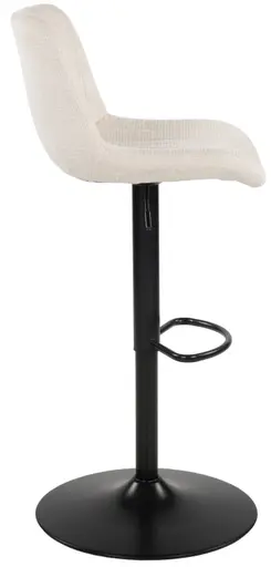 Barhocker - höhenverstellbar, Webstoff, Creme