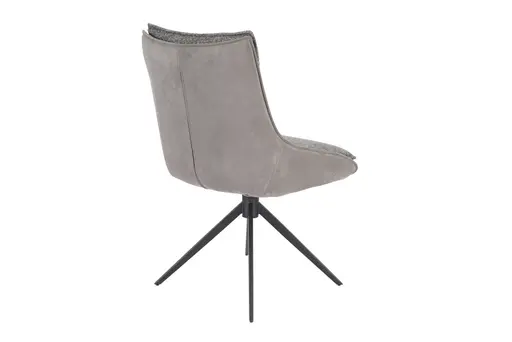 Stuhl MANDY - drehbar, Stoff, Graubeige