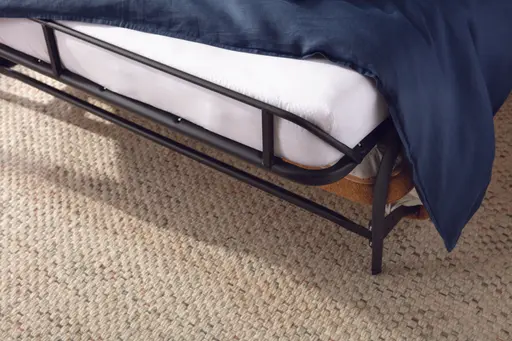 Sofa Lakeville 1 - inkl. Schlaffunktion, Gestell schwarz, Stoff, Senfgelb