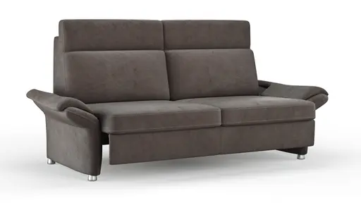 Sofa Arima  H - 2,5-Sitzer inkl. Sitzvorzug (motorisch) und Armlehnen verstellbar, Stoff, Dunkelbraun