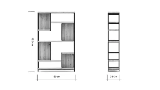 Regal Farmingdale - Eiche massiv, legno