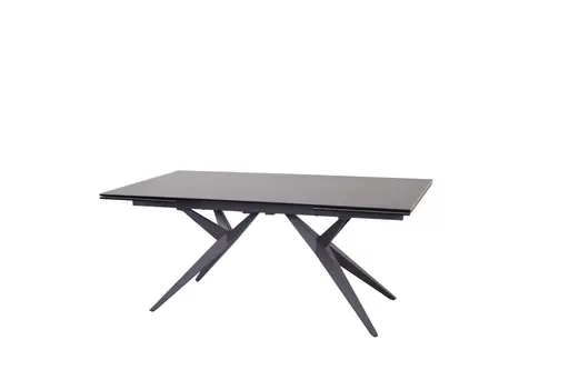 Esstisch MICHELA - ausziehbar, LB ca. 180x95 cm, Glaskeramik, Dunkelgrau