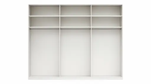 Drehtürenschrank Viana - B. ca. 299 cm, Lack, Weiß