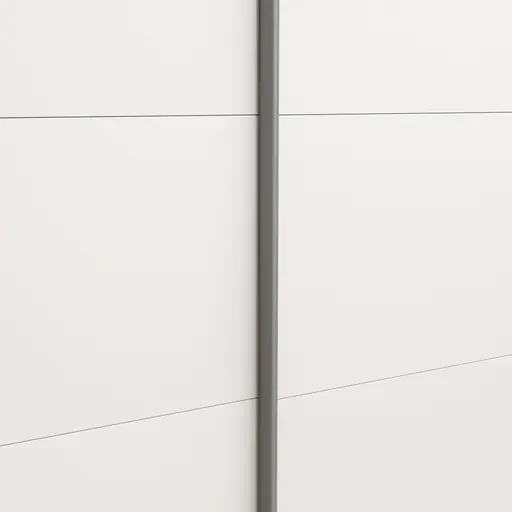 Schwebetürenschrank Viana - B ca. 271 cm, Lack, Weiß