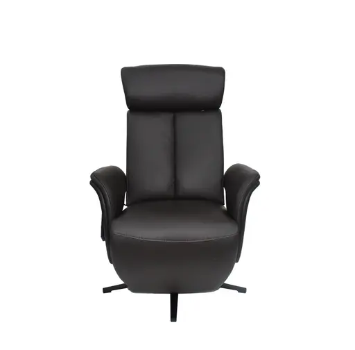 TV-Sessel MATHIS - drehbar, Aufstehhilfe, Relaxfunktion, Kopfteilverstellung, Leder, Chocolate