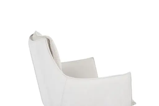 Armlehnstuhl MANDY - drehbar, Stoff, Silbergrau