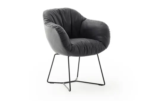 Dinnerchair Sevano - Leder, Anthrazit