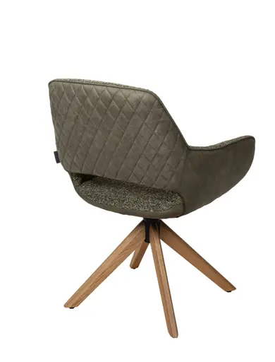 Armlehnstuhl MARIETTA - drehbar, Stoff, Grün