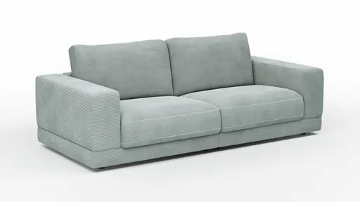 Sofa Juni - 2-Sitzer, Cord, Hellblau
