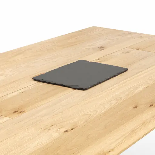 Esstisch Clifton - mit Einsätzen, LB ca. 200x100 cm, Wildeiche massiv, natur geölt