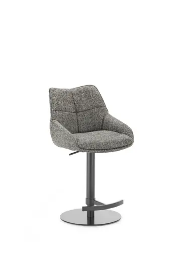 Barhocker MATTEA - drehbar, höhenverstellbar, Stoff, Braun
