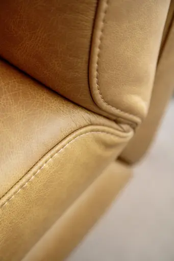 Sofa Tova - 2-Sitzer inkl. Rücken- und Armlehnfunktion, Kufe, Leder, Cognac