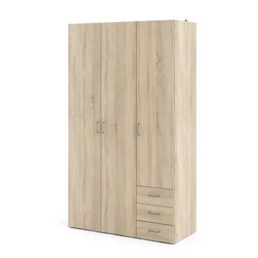 Drehtürenschrank- B ca. 116 cm, Eiche Dekor