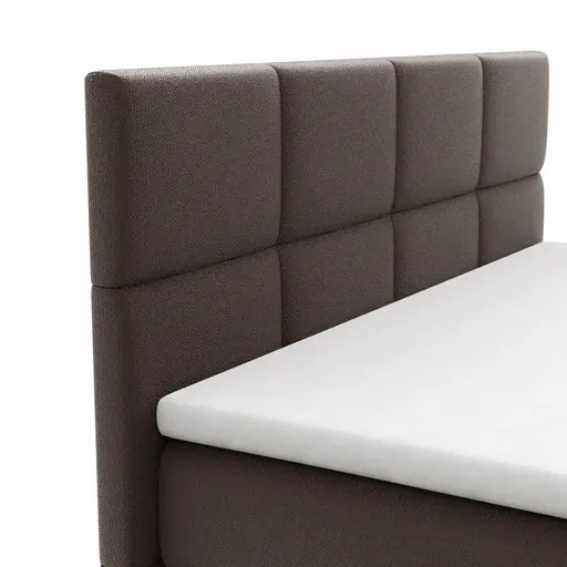 Boxspringbett Alpin Luxe - Liegefläche ca. 180x200 cm, Stoff, Dunkelbraun