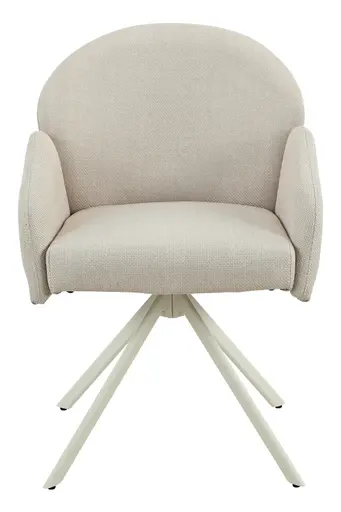 Armlehnstuhl - drehbar, Stoff, Beige-Creme